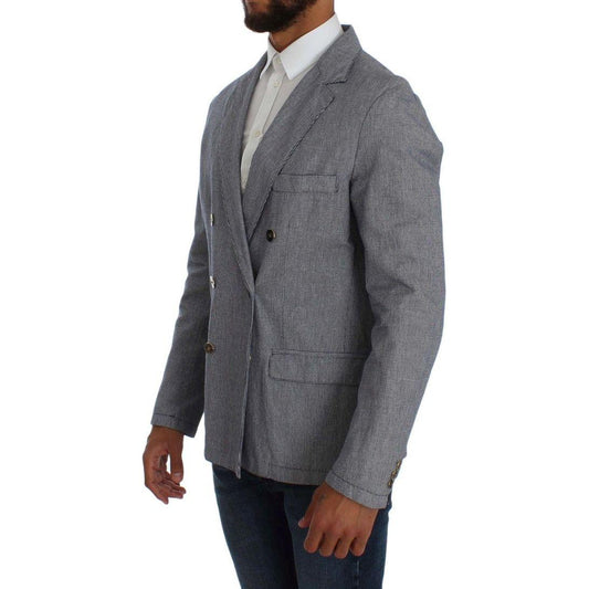 Master Coat Blue Double Breasted Regular Fit Blazer SIG31073-1