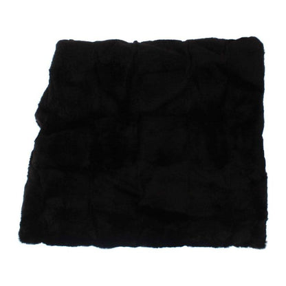 Dolce & Gabbana Black Weasel Fur Crochet Hood Scarf Hat Dolce & Gabbana