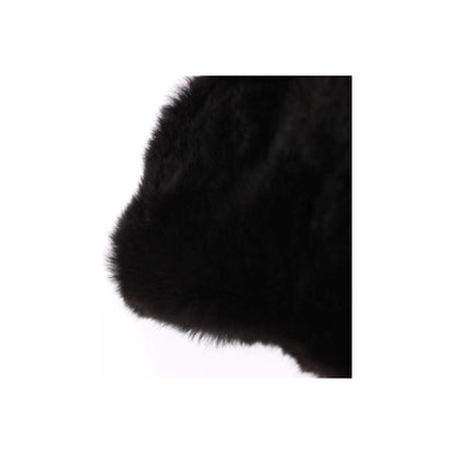 Dolce & Gabbana Black Weasel Fur Crochet Hood Scarf Hat Dolce & Gabbana