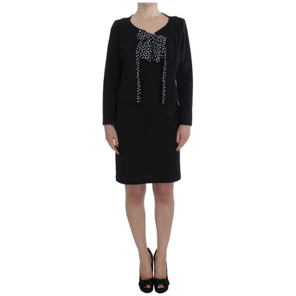 BENCIVENGA Black Stretch Sheath Dress & Sweater Set BENCIVENGA