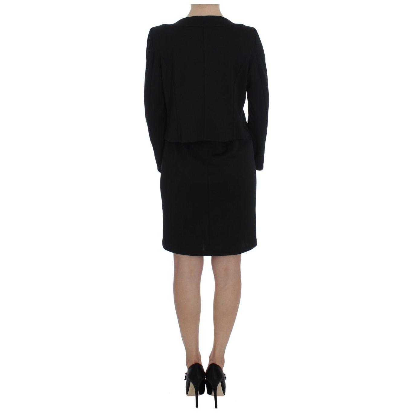 BENCIVENGA Black Stretch Sheath Dress & Sweater Set BENCIVENGA