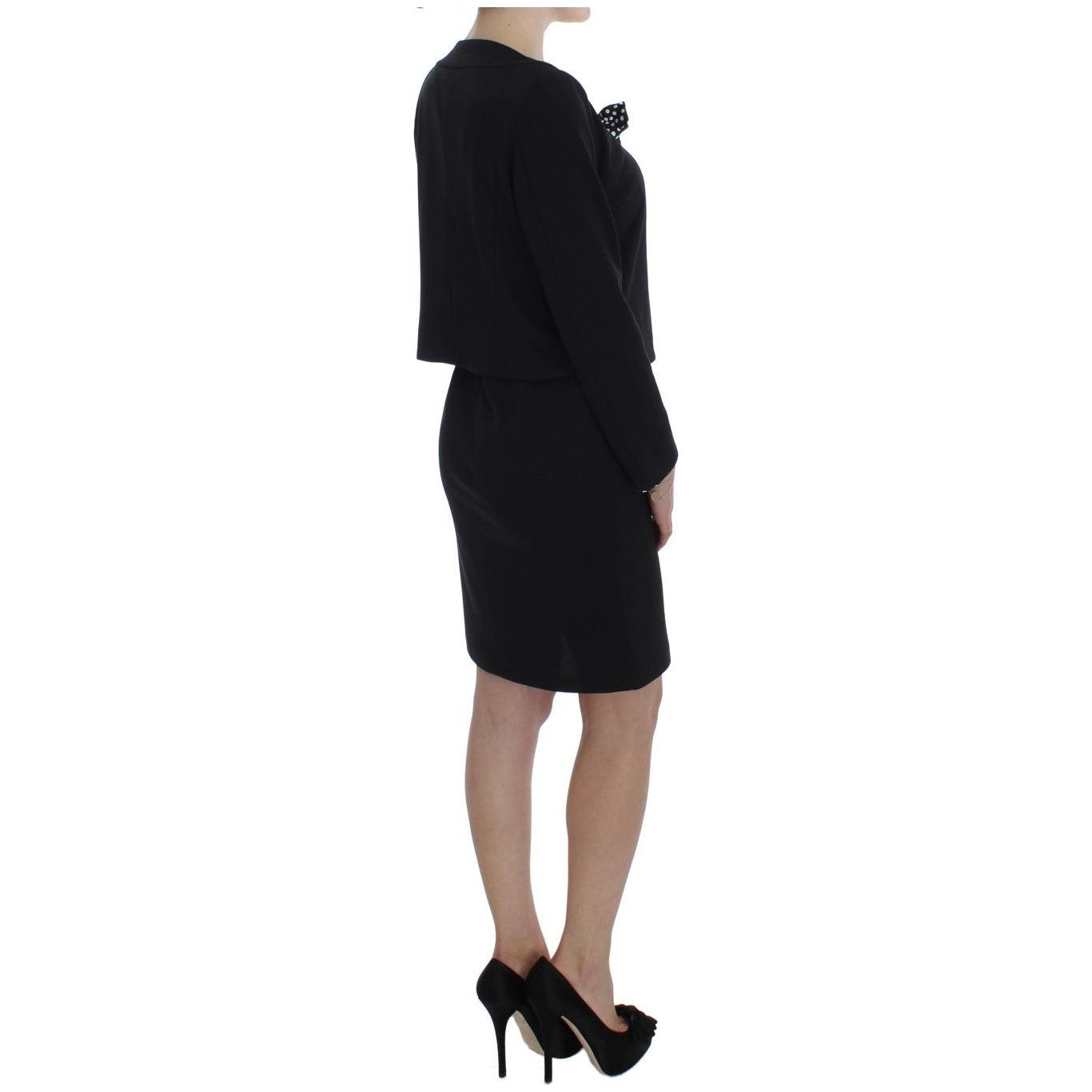BENCIVENGA Black Stretch Sheath Dress & Sweater Set BENCIVENGA