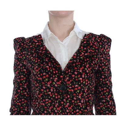 BENCIVENGA Black Multicolor Floral Suit BENCIVENGA