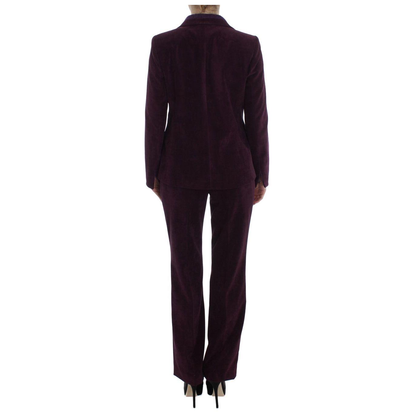 BENCIVENGA Purple Wool Suit T-Shirt Set BENCIVENGA