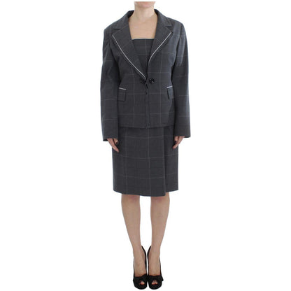 BENCIVENGA Gray Stretch Sheath Dress Suit Set BENCIVENGA