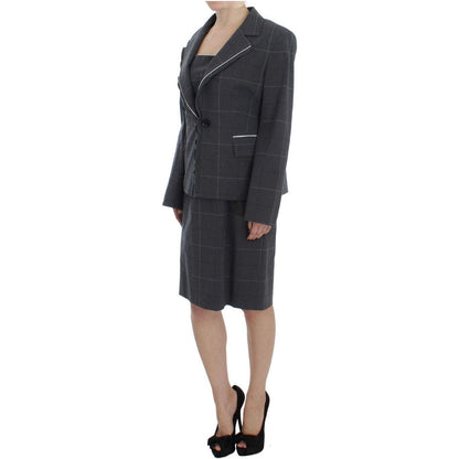 BENCIVENGA Gray Stretch Sheath Dress Suit Set BENCIVENGA