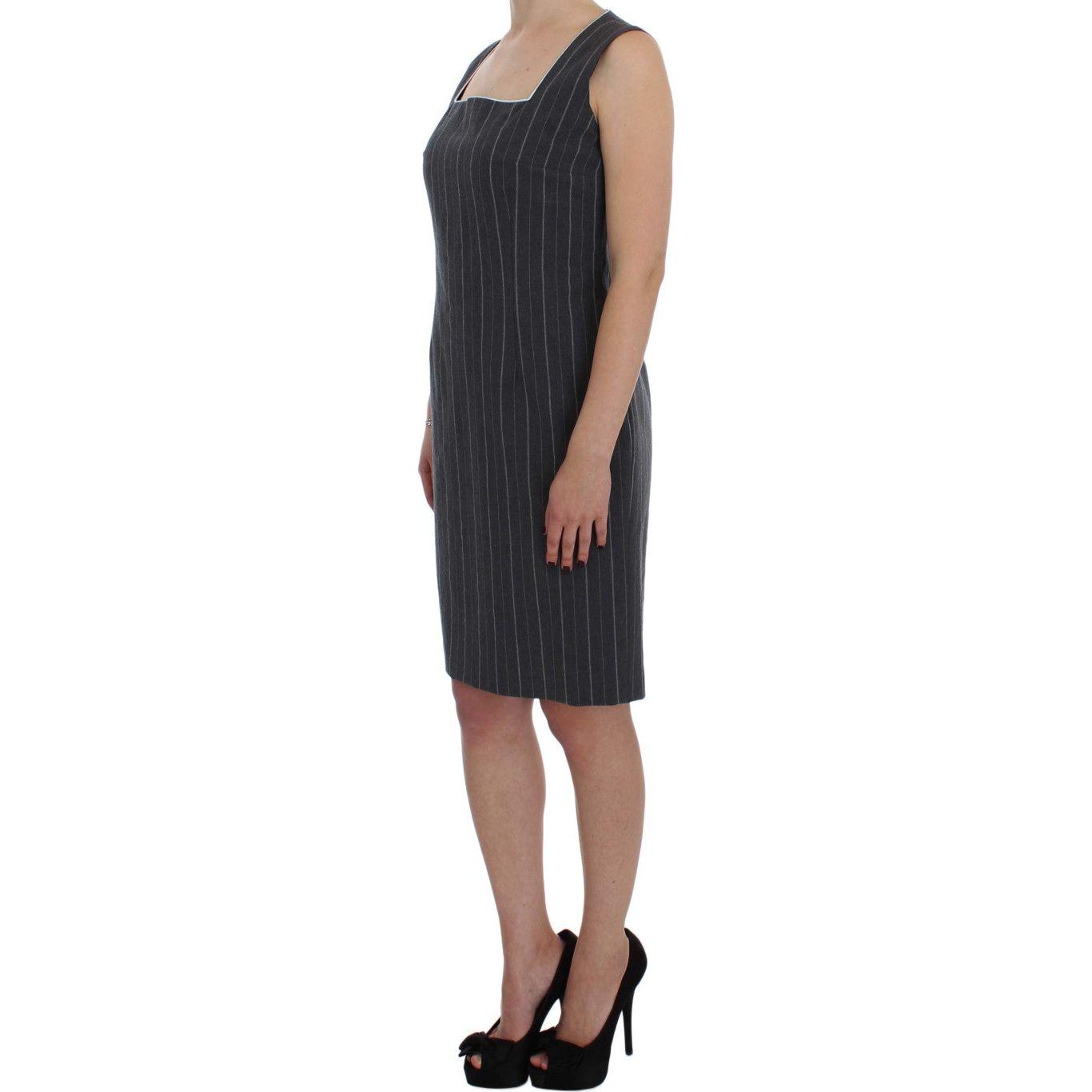 BENCIVENGA Gray Stretch Suit Sheath Dress & Blazer Set
