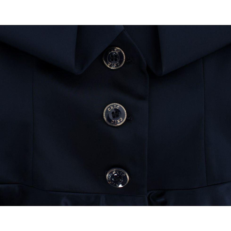 Exte Blue Three Button Single Breasted Blazer Jacket