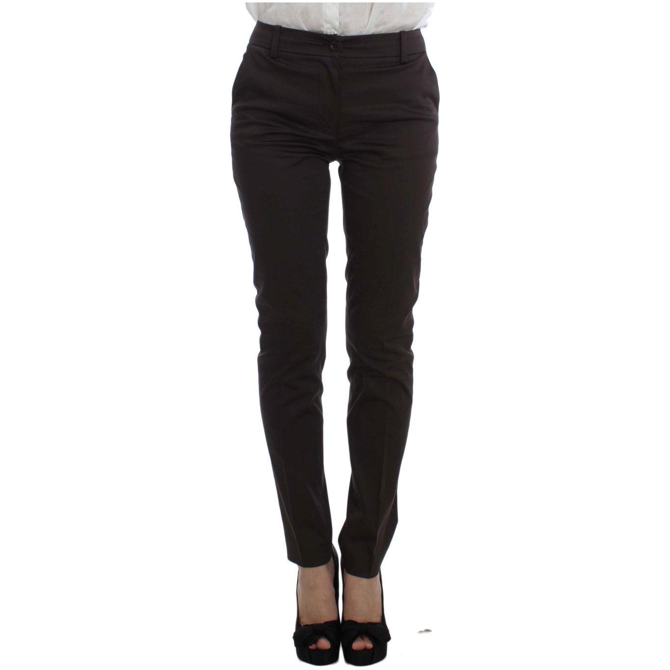 Exte Brown Stretch Two Button Suit