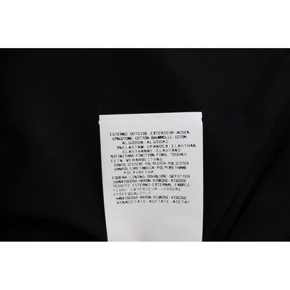 Exte Black Blue Cotton Stretch Straight Skirt Exte