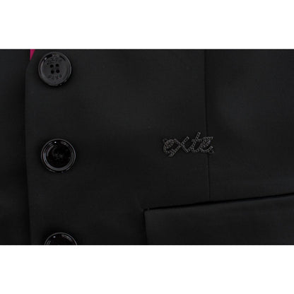 Exte Black Pink Stretch Blazer Jacket Exte