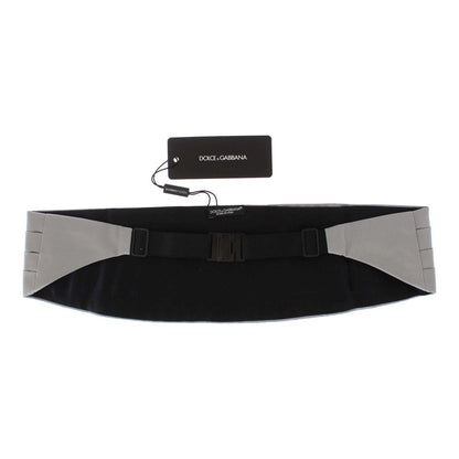 Dolce & Gabbana Silver Wide Belt Silk Cummerbund Dolce & Gabbana