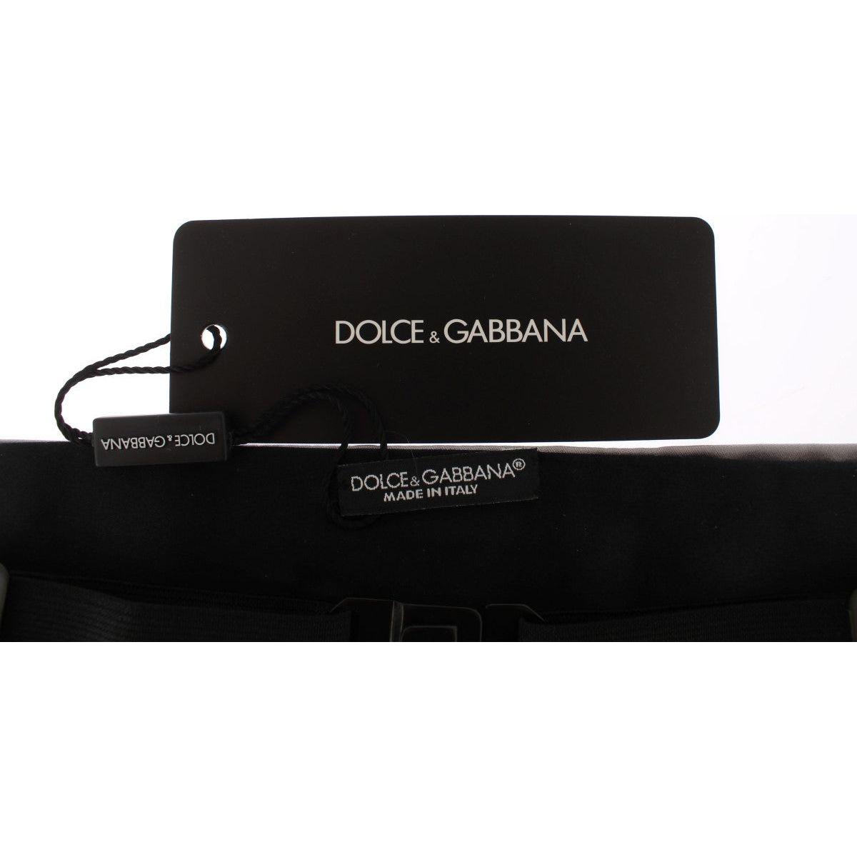 Dolce & Gabbana Silver Wide Belt Silk Cummerbund Dolce & Gabbana