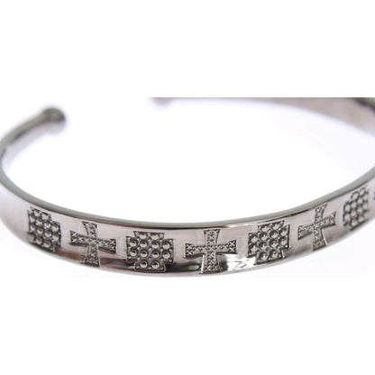 Nialaya Gray Rhodium 925 Silver Bangle Bracelet Nialaya