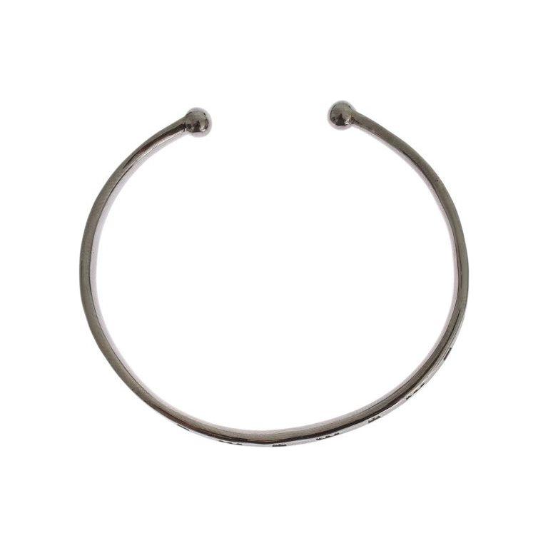 Nialaya Gray Rhodium 925 Silver Bangle Bracelet Nialaya