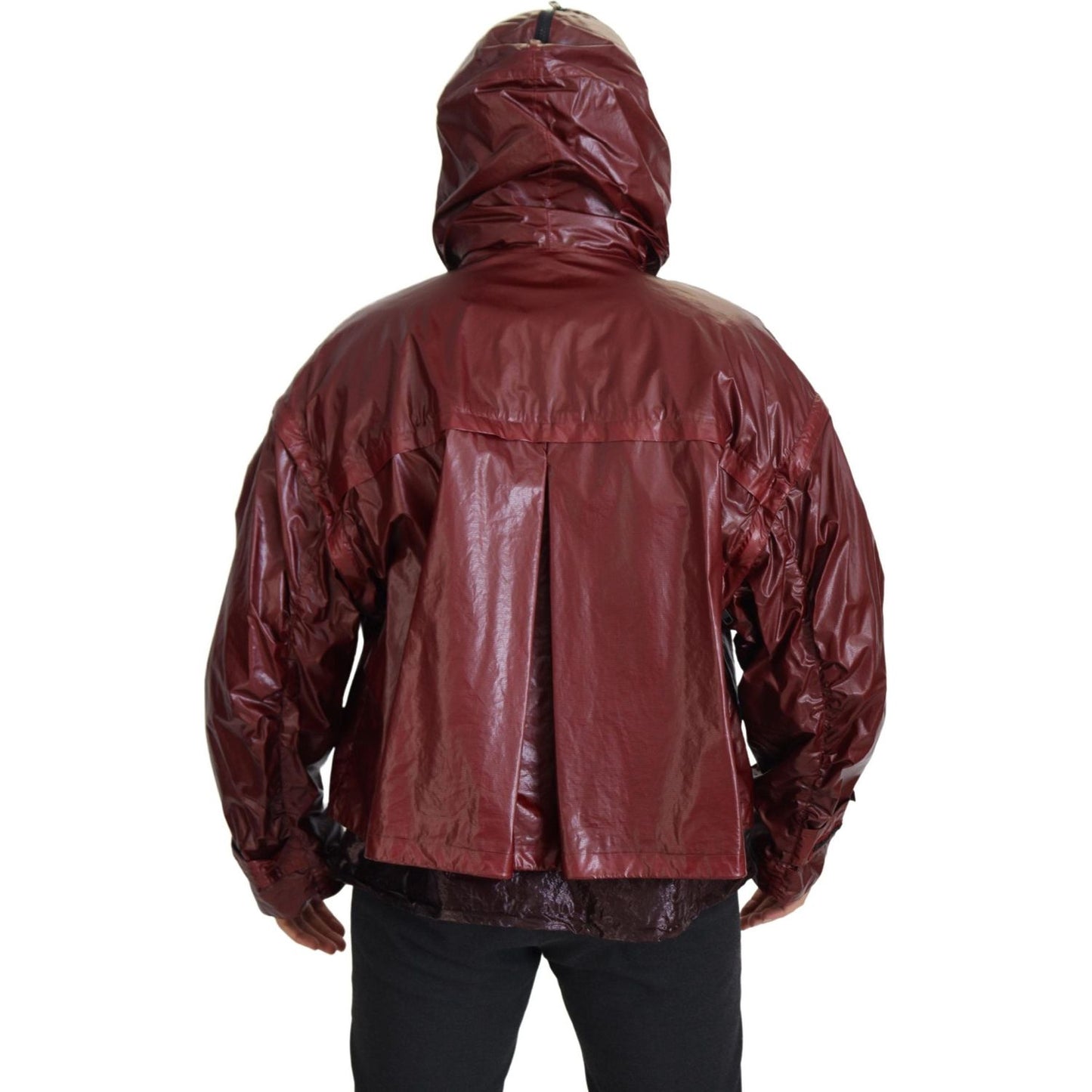 Dolce & Gabbana Bordeaux Cotton Hooded Full Zip Jacket