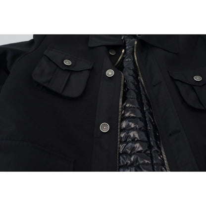 Dolce & Gabbana Black Wool Collared Full Zip Jacket