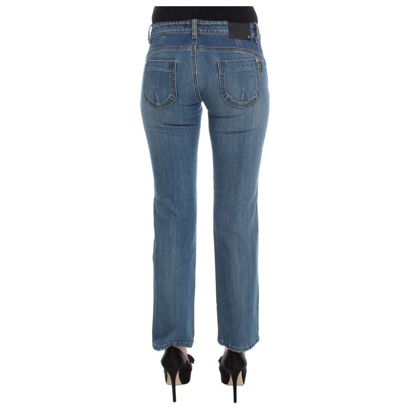 Costume National Blue Cotton Slim Fit Cropped Jeans SIG30118-1