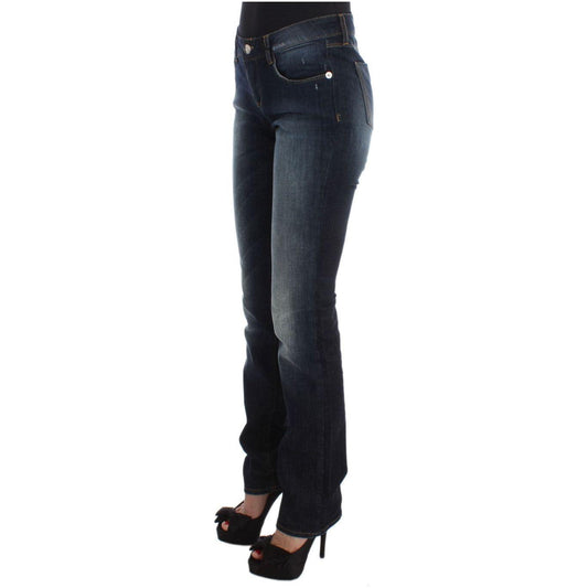 Costume National Blue Cotton Slim Fit Bootcut Jeans SIG30198-1