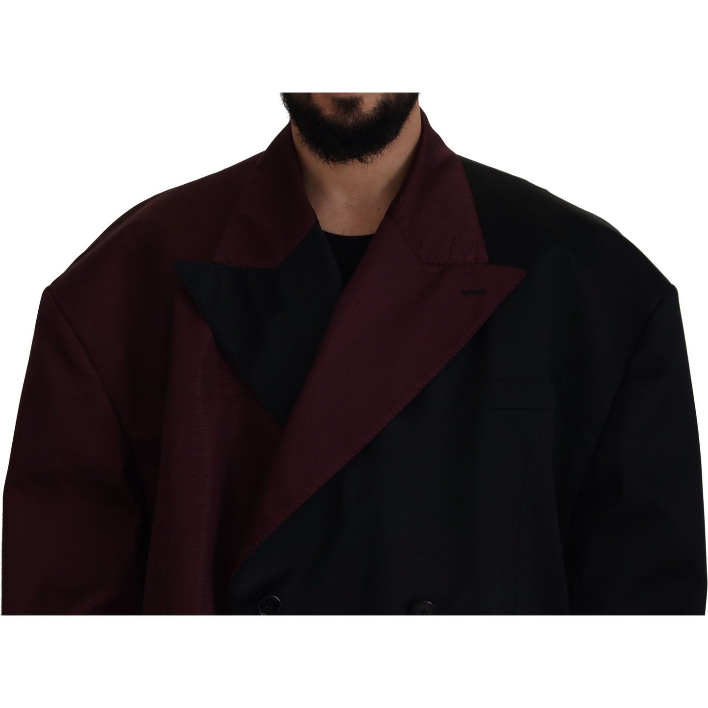 Dolce & Gabbana Bordeaux Polyester Double Breasted Jacket