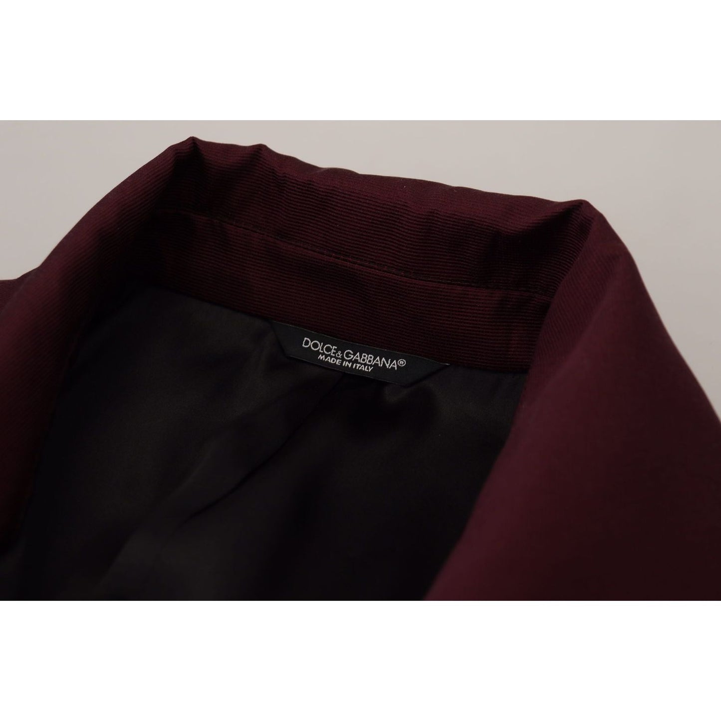 Dolce & Gabbana Bordeaux Polyester Double Breasted Jacket