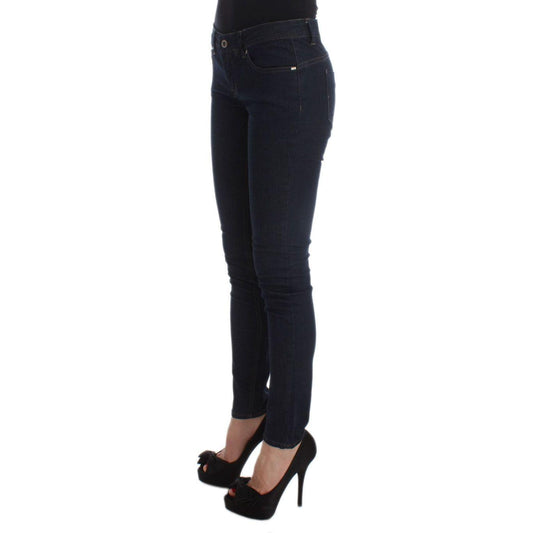Costume National Blue Cotton Blend Slim Fit Jeans SIG32580-1