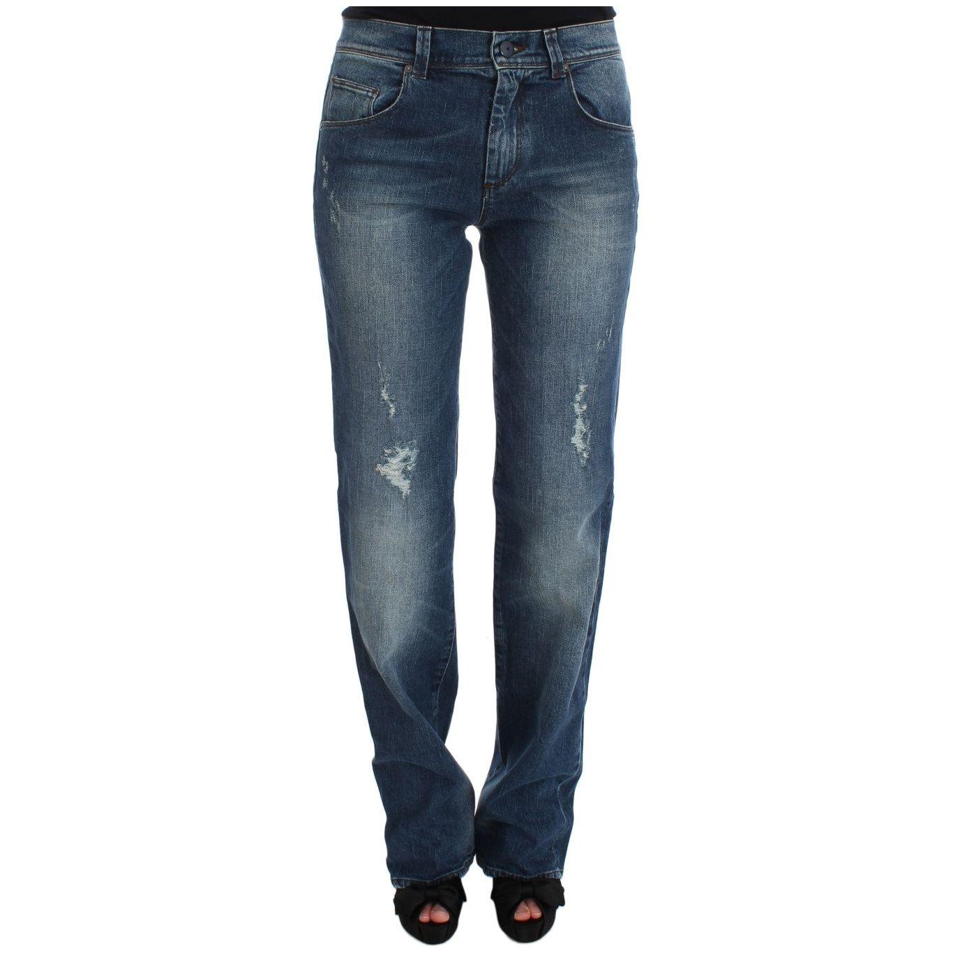 Ermanno Scervino Blue Wash Cotton Blend Slim Fit Jeans SIG30282-2