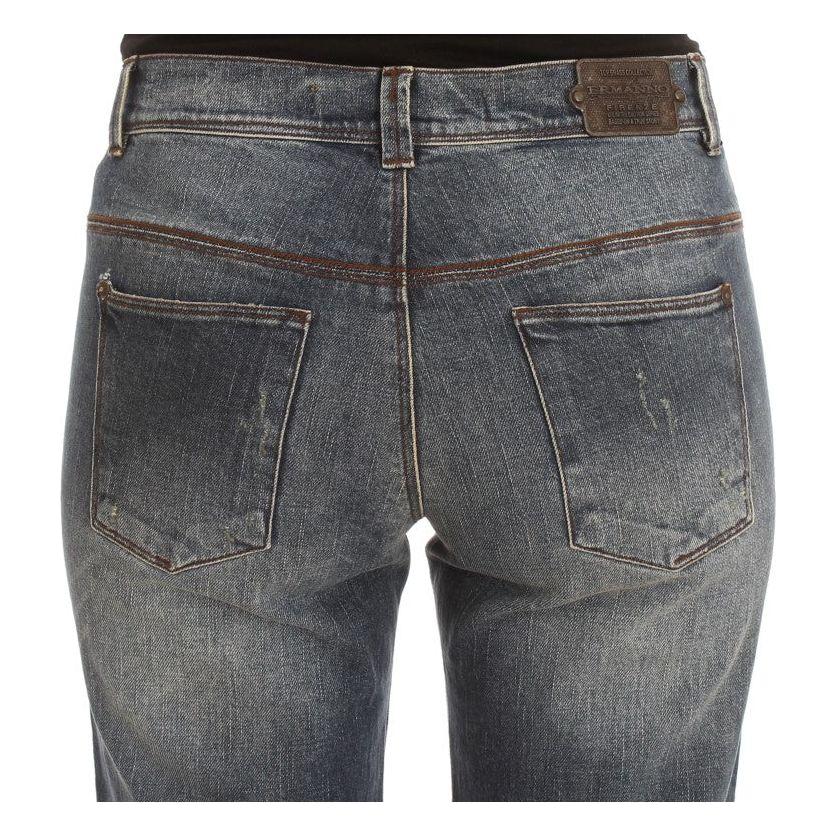 Ermanno Scervino Blue Wash Cotton Blend Slim Fit Jeans SIG30282-2