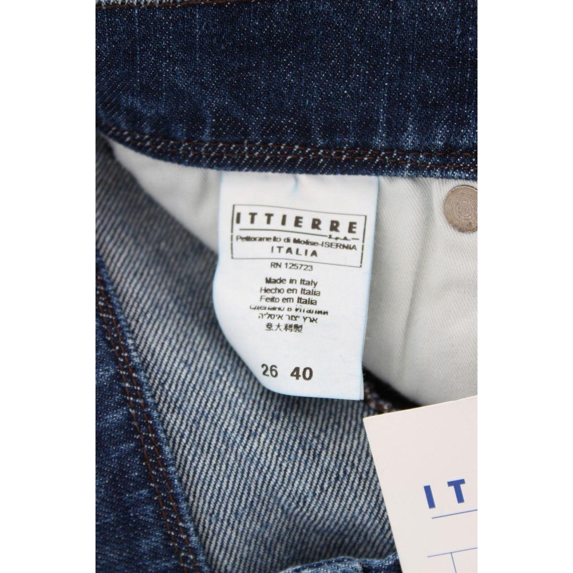 Ermanno Scervino Blue Wash Cotton Blend Slim Fit Jeans SIG30282-2