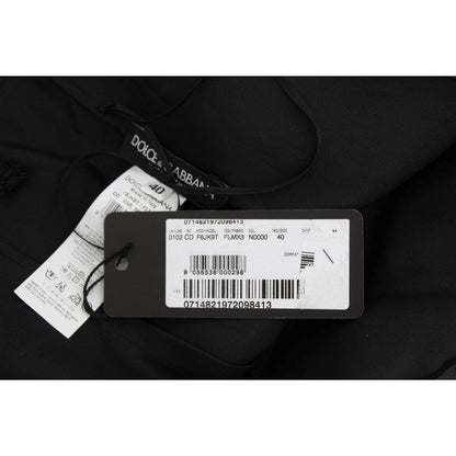 Dolce & Gabbana Black Floral Lace Shift Knee Length Dress Dolce & Gabbana