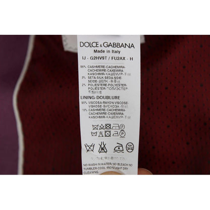 Dolce & Gabbana Purple Cashmere Slim Fit Blazer Jacket Dolce & Gabbana