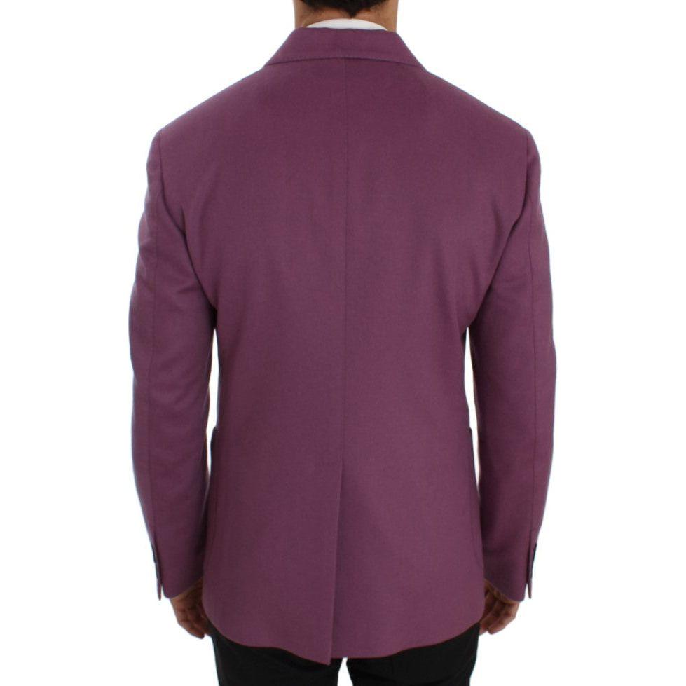 Dolce & Gabbana Purple Cashmere Slim Fit Blazer Jacket Dolce & Gabbana