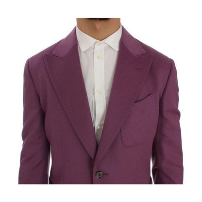 Dolce & Gabbana Purple Cashmere Slim Fit Blazer Jacket Dolce & Gabbana