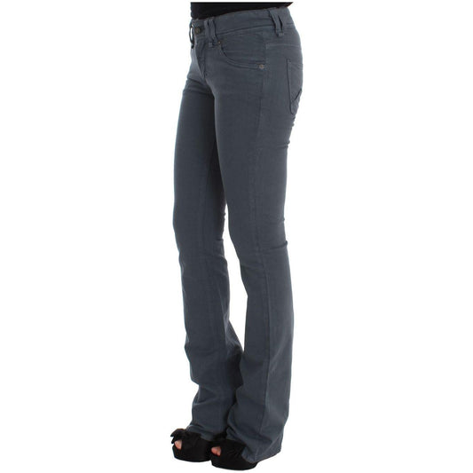 John Galliano Blue Cotton Blend Slim Fit Bootcut Jeans SIG30205-2