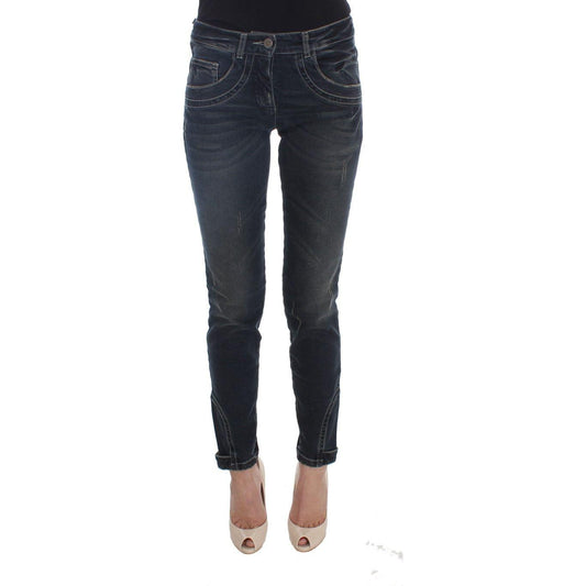 Ermanno Scervino Blue Cotton Blend Slim Fit Jeans SIG30417-1