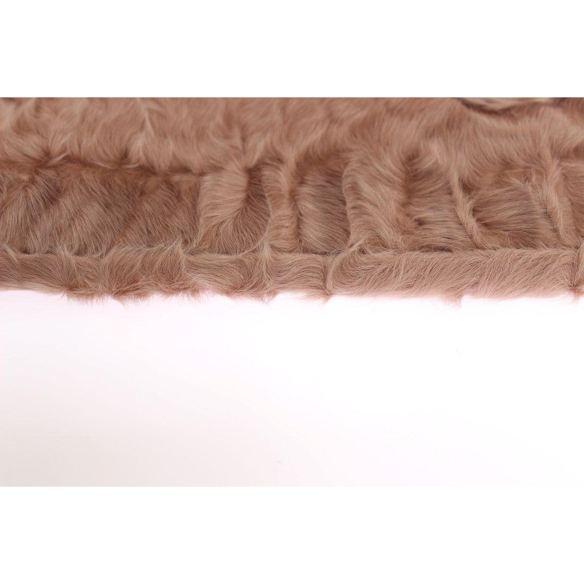 Dolce & Gabbana Beige Suede Xiangao Fur Elbow Gloves Dolce & Gabbana