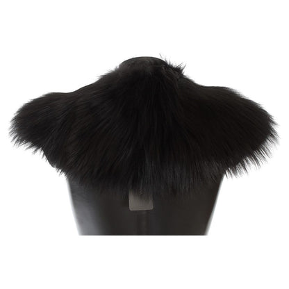 Dolce & Gabbana Black Fox Fur Collar Scarf Dolce & Gabbana