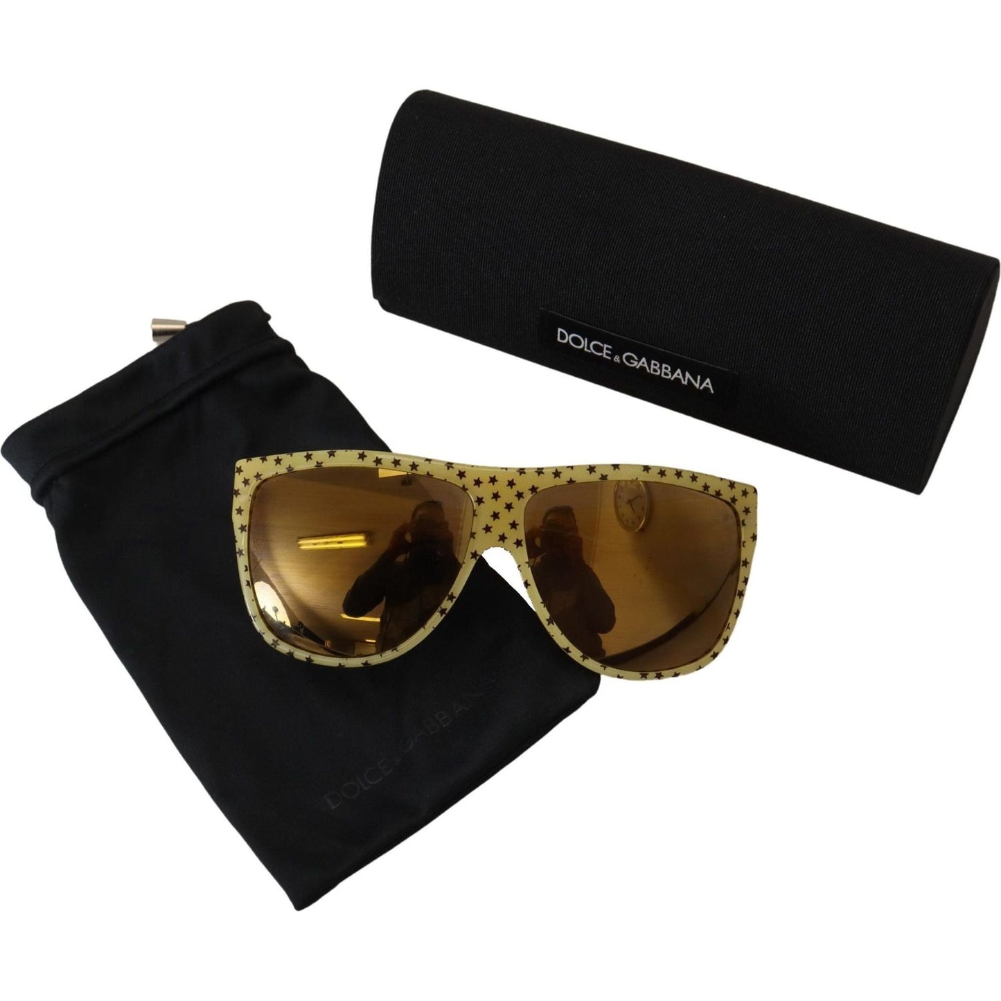 Dolce & Gabbana Yellow Stars Acetate Square Shades DG4125 Sunglasses Dolce & Gabbana