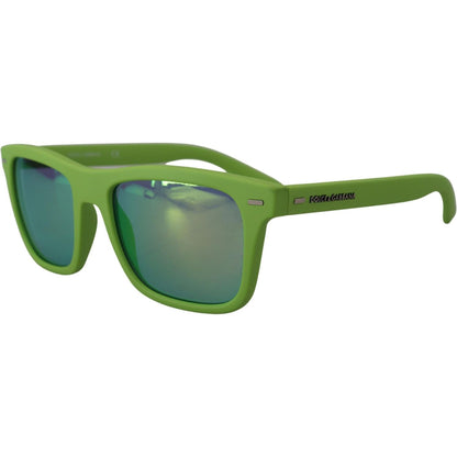 Dolce & Gabbana Green Rubber Full Rim Frame Shades DG6095 Acid Sunglasses Dolce & Gabbana