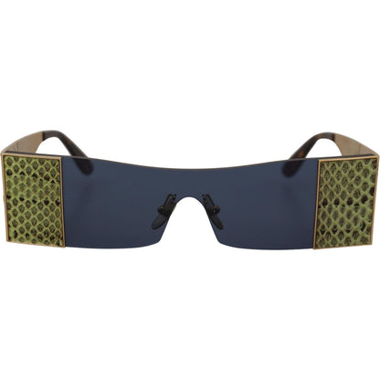 Dolce & Gabbana Gold Metal Rectangle Shades DG2263 Sunglasses Dolce & Gabbana
