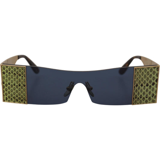 Dolce & Gabbana Gold Metal Rectangle Shades DG2263 Sunglasses Dolce & Gabbana