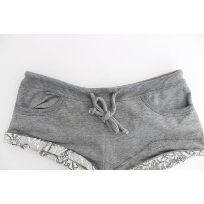 Ermanno Scervino Lingerie Gray Mini Shorts Sleepwear Hotpants Ermanno Scervino