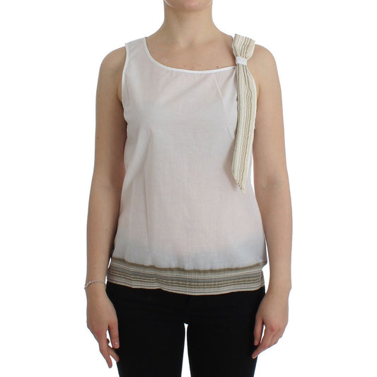 Ermanno Scervino White Top Blouse Tank Shirt Sleeveless Ermanno Scervino