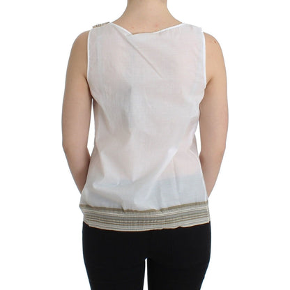 Ermanno Scervino White Top Blouse Tank Shirt Sleeveless Ermanno Scervino