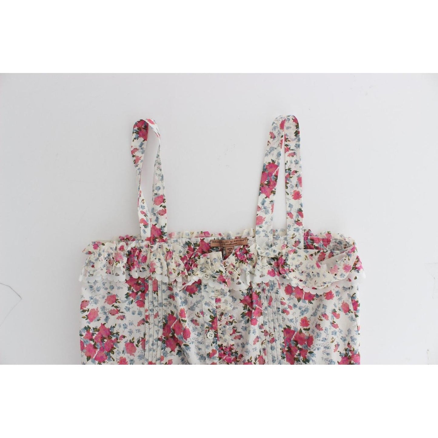 Ermanno Scervino Beachwear Pink Floral Beach Mini Dress Short Ermanno Scervino