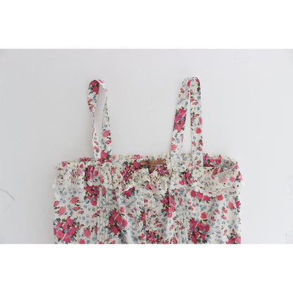 Ermanno Scervino Beachwear Pink Floral Beach Mini Dress Short Ermanno Scervino