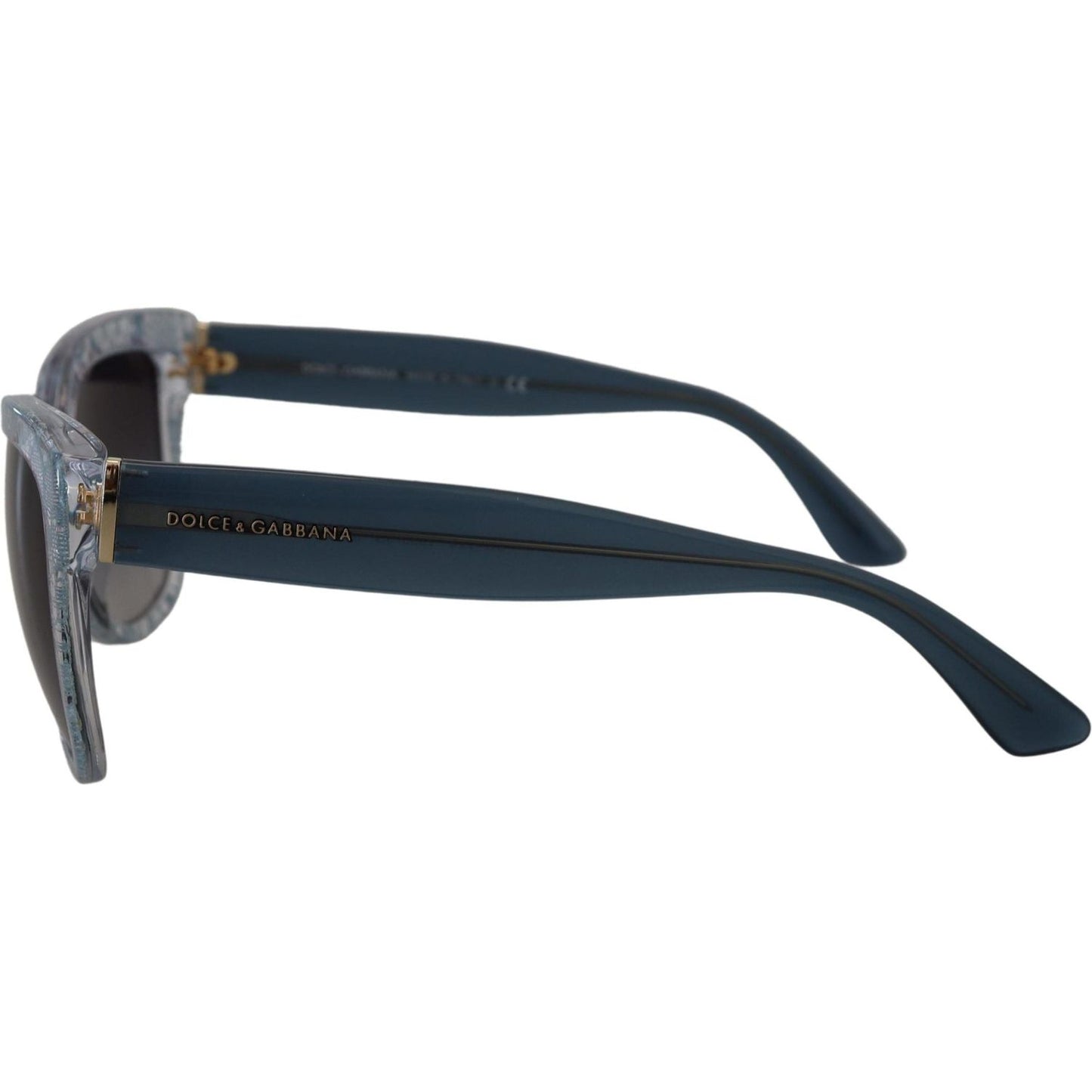 Dolce & Gabbana Blue Lace Acetate Rectangle Shades DG4226 Sunglasses Dolce & Gabbana