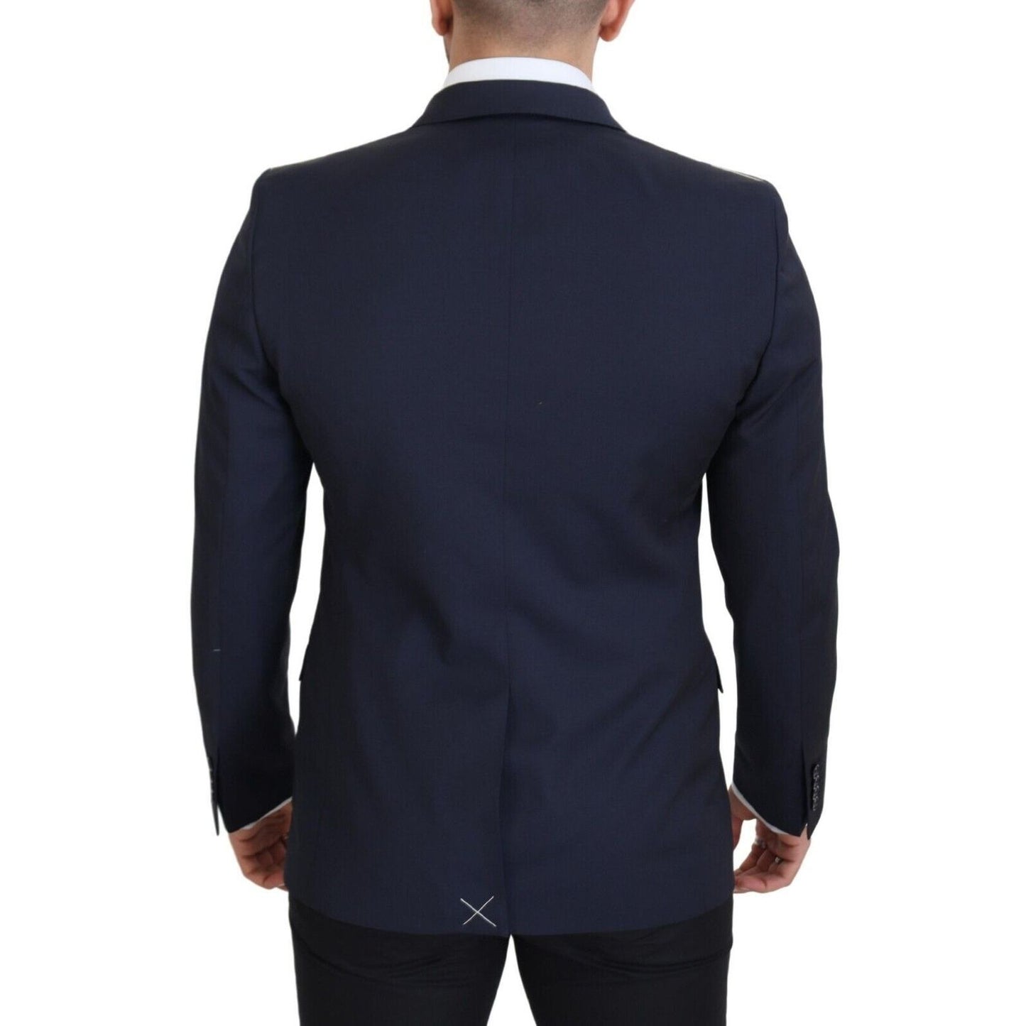 Dolce & Gabbana Dark Blue Wool Single Breasted MARTINI Blazer