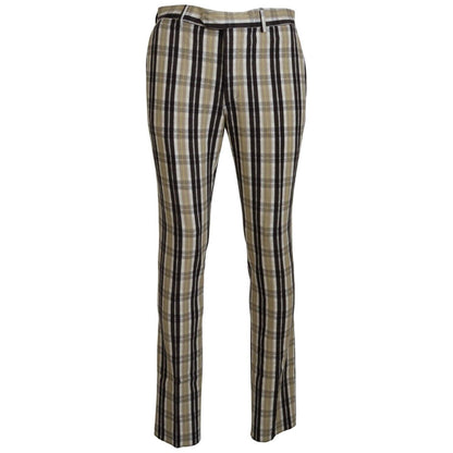 BENCIVENGA Multicolor Checkered Cotton Straight Fit Men Pants1728,67345645728,BENCIVENGA,Casual Pants - Pants - Clothing,Clothing,IT46 | S,IT48 | M,IT50 | L,IT52 | L,IT54 | XL,Jeans & Pants - Men - Clothing,Material: 80% Cotton 20% Elastane,Men,Men - Clot