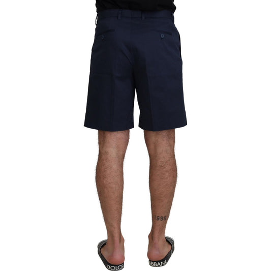 Dolce & Gabbana Blue Chinos Cotton Stretch Casual Shorts PAN74022- 44